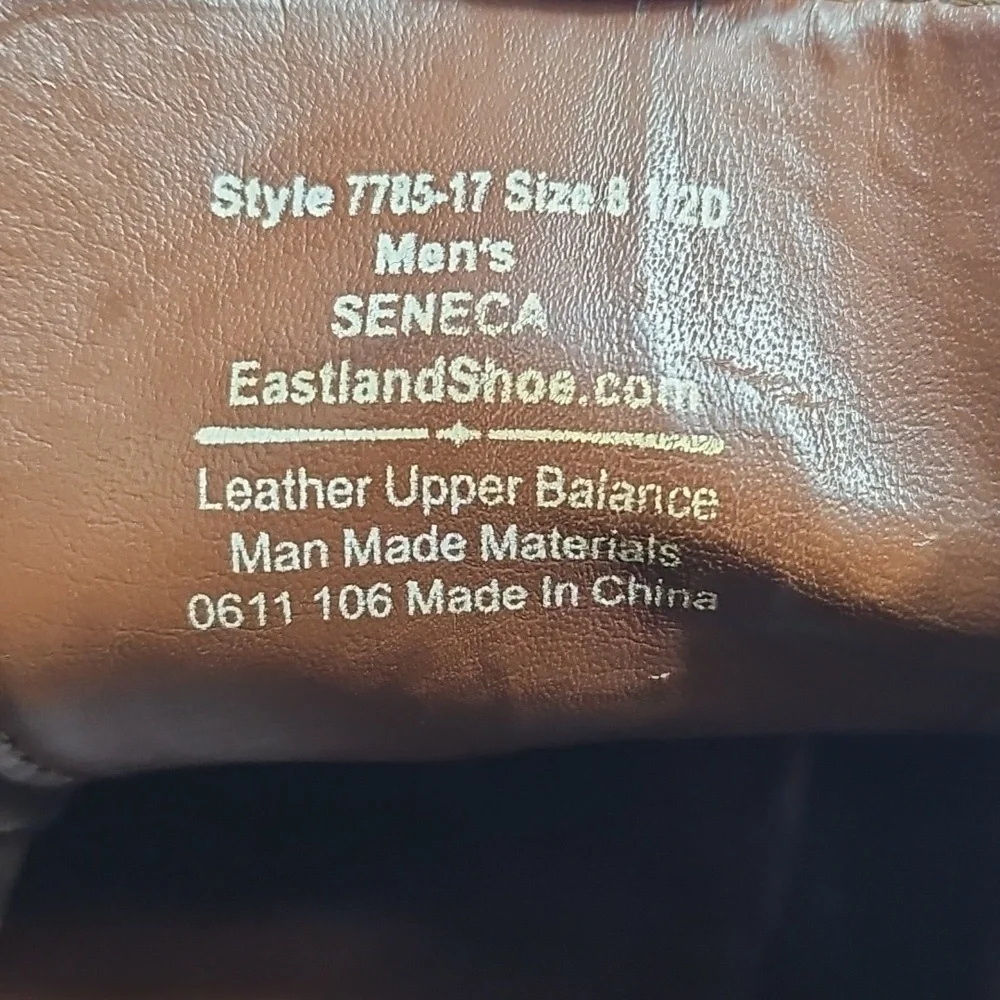 Eastland Seneca Camp Brown Leather Moc Toe Lace Up Classic Chukka Ankle Boot